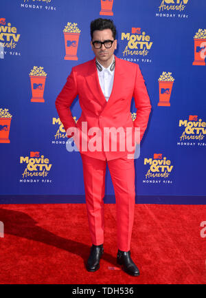 Santa Monica, USA. 16 juin 2019 : Daniel Levy à la 2019 MTV Movie & TV Awards au Barker Hangar, Santa Monica. Crédit : Paul Smith/Alamy Live News Banque D'Images