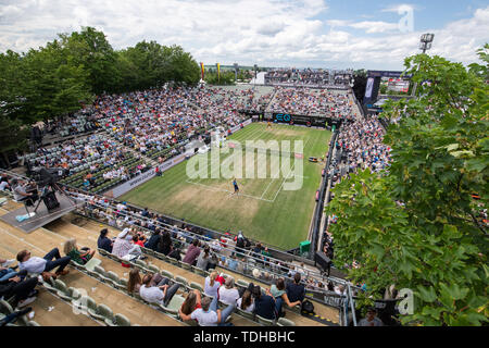 Stuttgart, Allemagne. 16 Juin, 2019. Tennis : ATP-Tour - Stuttgart, individu, hommes, finale : Auger-Aliassime (Canada) - Berrettini (Italie). Aperçu de la cour. Credit : Silas Stein/dpa/Alamy Live News Banque D'Images