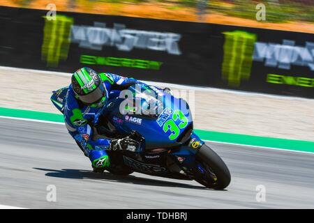 Barcelone, Espagne. 16 juin 2019. ENEA BASTIANINI (33) de l'Italie et Italtrans Racing Team lors de la course de moto 2 le Grand Prix de Catalogne sur le circuit de Barcelone en Espagne, circuit de Montmelo le 16 juin 2019 (Photo : Alvaro Sanchez) Credit : CORDON PRESS/Alamy Live News Banque D'Images