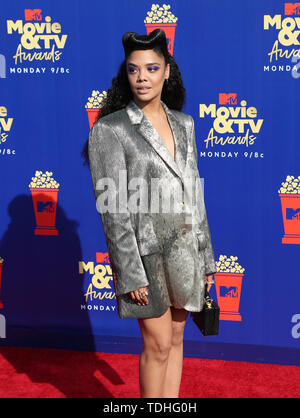 15 juin 2019 - Santa Monica, Californie, États-Unis - 15 juin 2019 - Santa Monica, Californie, États-Unis - TESSA THOMPSON assiste à la 2019 MTV Movie Awards (TV et Image Crédit : © Alexander Seyum/Zuma sur le fil) Banque D'Images