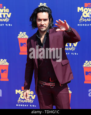 15 juin 2019 - Santa Monica, Californie, États-Unis - 15 juin 2019 - Santa Monica, Californie, États-Unis - JUSTIN BRESCIA assiste à la 2019 MTV Movie Awards (TV et Image Crédit : © Alexander Seyum/Zuma sur le fil) Banque D'Images