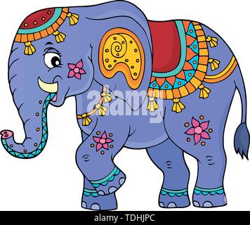 Sujet de l'éléphant indien image 1 - eps10 vector illustration. Illustration de Vecteur