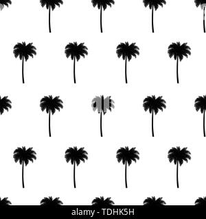 Palmier modèle transparent en noir, blanc. Illustration de Vecteur