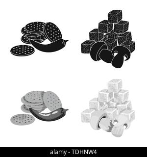 Conception vectorielle du goût et seasonin logo. Ensemble de goût et de l'illustration vectorielle stock organique. Illustration de Vecteur