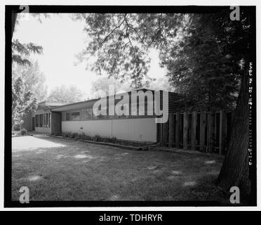 Vue oblique arrière, l'altitude, À AU NORD-EST - Mountain Home Air Force Base 1958, le logement des officiers supérieurs de la Résidence générale, Rabeni Street (rue), à l'origine Ivy Mountain Home, Elmore Comté, ID Banque D'Images