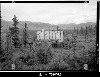 Sommaire de l'immeuble, à l'OUEST DE L'amas de résidus - A. D. Wilcox, Linda Mine Creek près de Dalton Highway, Fairbanks, AK, zone de recensement de Yukon-Koyukuk Banque D'Images