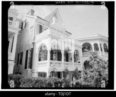 IMAGE PHOTOGRAMMÉTRIQUE- PERSPECTIVE SUD-OUEST, vue rapprochée - George S. Cook House, 28 rue de la batterie du Sud, comté de Charleston, Charleston, SC Banque D'Images