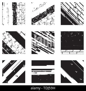 Jeu de superpositions Glitch Illustration de Vecteur