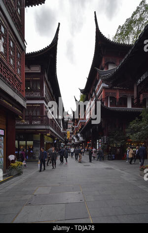 Shanghai Chenghuang Temple vieux décors Banque D'Images