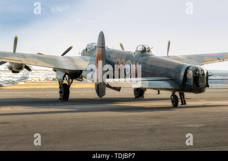 Vue latérale de l'Avro Lancaster à Farnborough Banque D'Images