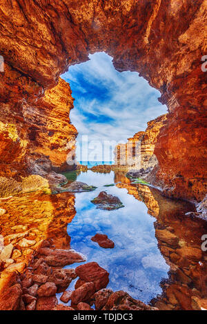 Seascape,paysage et skyline de Great Ocean Road, l'Australie Banque D'Images