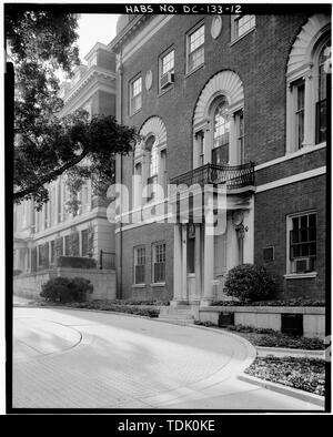 Vue oblique de la façade nord DU SUD-OUEST - Woodrow Wilson House, 2340, rue du Sud, Northwest, Washington, District of Columbia, DC Banque D'Images