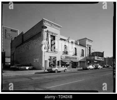 Vue oblique de l'élévation - Théâtre de l'Ada, 700, rue Main, Boise, ID, Ada Comté Banque D'Images