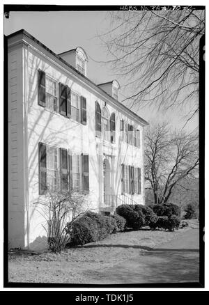Vue OBLIQUE, EST (AVANT) Élévation - Sweetbriar, 1 Sweetbriar Drive, West Fairmount Park, à Philadelphie, Philadelphia County, PA Banque D'Images