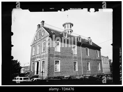 Sur la diagonale du coin se inclinés de copier la photo plaque photogrammétriques LC-HABS-GS05-1-704R. Colonie - House, Washington Square, Newport, Newport County, RI ; Munday, Richard ; Moody, Jim ; Isham, Norman Morrison Banque D'Images