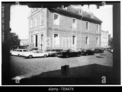 Sur la diagonale du coin se copie au niveau de la plaque photo photogrammétriques LC-HABS-GS05-1-703R. Colonie - House, Washington Square, Newport, Newport County, RI ; Munday, Richard ; Moody, Jim ; Isham, Norman Morrison Banque D'Images