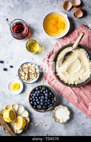 Sans gluten muffins aux bleuets Banque D'Images