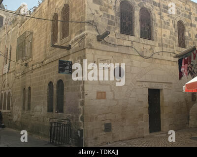 Plan large de cinq stations de la via Dolorosa à Jérusalem, Israël Banque D'Images