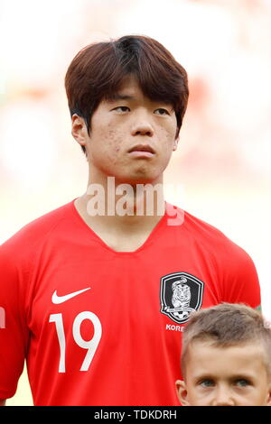 Lodz, Pologne. 15 Juin, 2019. Jun Choi (KOR) Football/Football : Coupe du Monde U-20 DE LA FIFA, Allemagne 2019 dernier match entre l'Ukraine 3-1 Corée Rep au stade de Lodz Lodz, Pologne . Credit : Mutsu KAWAMORI/AFLO/Alamy Live News Banque D'Images