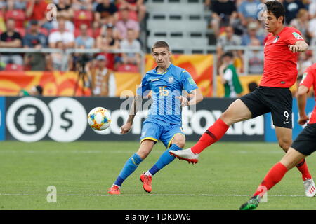 Lodz, Pologne. 15 Juin, 2019. Kyrylo Dryshliuk (UKR) : Football/soccer Coupe du Monde U-20 DE LA FIFA, Allemagne 2019 dernier match entre l'Ukraine 3-1 Corée Rep au stade de Lodz Lodz, Pologne . Credit : Mutsu KAWAMORI/AFLO/Alamy Live News Banque D'Images