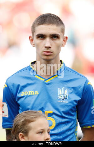 Lodz, Pologne. 15 Juin, 2019. Kyrylo Dryshliuk (UKR) : Football/soccer Coupe du Monde U-20 DE LA FIFA, Allemagne 2019 dernier match entre l'Ukraine 3-1 Corée Rep au stade de Lodz Lodz, Pologne . Credit : Mutsu KAWAMORI/AFLO/Alamy Live News Banque D'Images