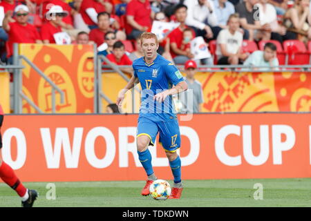 Lodz, Pologne. 15 Juin, 2019. Yukhym Konoplia (UKR) : Football/soccer Coupe du Monde U-20 DE LA FIFA, Allemagne 2019 dernier match entre l'Ukraine 3-1 Corée Rep au stade de Lodz Lodz, Pologne . Credit : Mutsu KAWAMORI/AFLO/Alamy Live News Banque D'Images