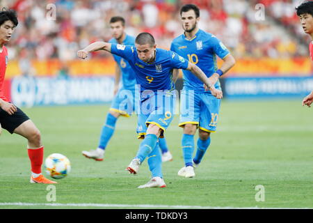 Lodz, Pologne. 15 Juin, 2019. Viktor Korniienko (UKR) : Football/soccer Coupe du Monde U-20 DE LA FIFA, Allemagne 2019 dernier match entre l'Ukraine 3-1 Corée Rep au stade de Lodz Lodz, Pologne . Credit : Mutsu KAWAMORI/AFLO/Alamy Live News Banque D'Images