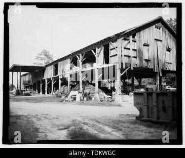 Vue oblique de Cherry Hill au nord-est à la remise de laitue - Richmond Hill Plantation, Cherry Hill, à l'Est de la laitue Richmond Hill sur Ford cou Road, Richmond Hill, Bryan Comté, GA Banque D'Images