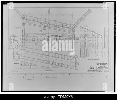 Dessin original, feuille 5 (dessins originaux à l'Ohio Department of Transportation, Dover, DE BNC, 87) - Thompson's Bridge, enjambant la rivière Brandywine on Delaware State Route 92, Wilmington, New Castle Comté, DE Banque D'Images