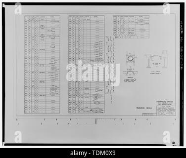 Dessin original, la feuille 8 (dessins originaux à l'Ohio Department of Transportation, Dover, DE BNC, 87) - Thompson's Bridge, enjambant la rivière Brandywine on Delaware State Route 92, Wilmington, New Castle Comté, DE Banque D'Images