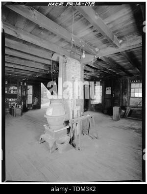 Atelier de peinture, COIN SUD-OUEST. - Gruber Wagon Works, Pennsylvania Route 183 et de l'État Hill Road à Red Bridge Park, Bernville, comté de Berks, PA Banque D'Images