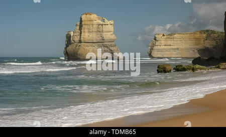 Rock formation vu de Gibson's steps beach à l'apôtre douze sur la Great Ocean Road Banque D'Images