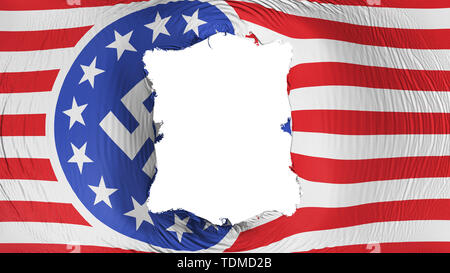 Trou carré du drapeau nazi américain Banque D'Images