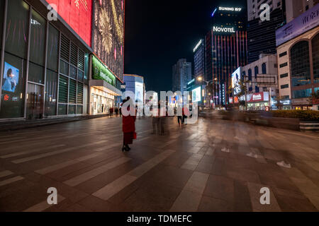 À la veille de Noël, Nanjing Xinjiekou Banque D'Images