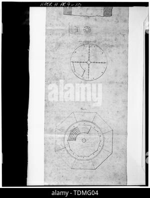 Photocopie de dimensions mesurées, vers 1892 ; PLANS D'ÉTAGE DE LA COUPOLE AU BALCON ET AU NIVEAU DE LA LANTERNE - Faro de Punta Tuna, Punta Thon, Emajagua Yabucoa, Municipio, communication ; département du Commerce des États-Unis, U.S. Coast Guard ; Commission phare central ; Barbier, Bernard et Cie ; Murphy, Kevin, émetteur ; Morales, Luis, photographe ; Nistal-Moret, Benjamin, historien Banque D'Images