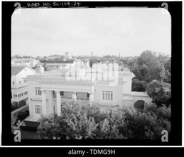 IMAGE PHOTOGRAMMÉTRIQUE- VUE AÉRIENNE FAÇADE SUD - Villa Marguerita, 4 rue de la batterie du Sud, comté de Charleston, Charleston, SC ; Prix, Virginie B, émetteur Banque D'Images