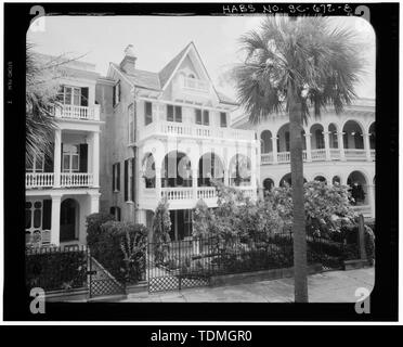 IMAGE PHOTOGRAMMÉTRIQUE- PERSPECTIVE SUD-OUEST - George S. Cook House, 28 rue de la batterie du Sud, comté de Charleston, Charleston, SC Banque D'Images