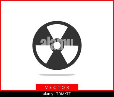 L'icône de rayonnement vecteur. Avertissement signe radioactif symbole de danger. Illustration de Vecteur