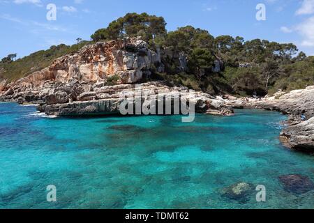 Cala S'Almunia, Sa Comuna, près de Cala Llombards, Majorque, Îles Baléares, Espagne Banque D'Images