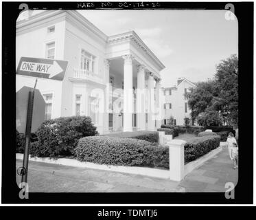 IMAGE PHOTOGRAMMÉTRIQUE- PERSPECTIVE SUD-OUEST - Villa Marguerita, 4 rue de la batterie du Sud, comté de Charleston, Charleston, SC ; Prix, Virginie B, émetteur Banque D'Images