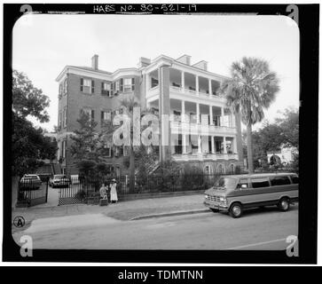 IMAGE PHOTOGRAMMÉTRIQUE- vue perspective, COIN SUD-OUEST VUE GÉNÉRALE - George Robertson House, 1 Street, Charleston, Charleston County, SC Banque D'Images