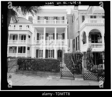 IMAGE PHOTOGRAMMÉTRIQUE- SUD FRONT ELEVATION - James E. Spear House, 30 rue de la batterie du Sud, comté de Charleston, Charleston, SC Banque D'Images