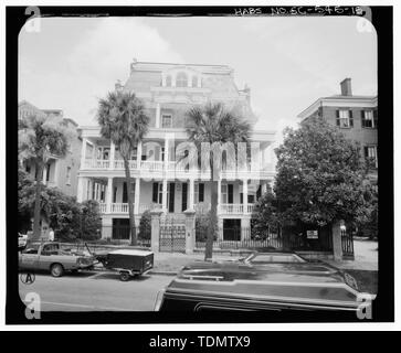 IMAGE PHOTOGRAMMÉTRIQUE- Sud, avant, l'altitude, la VUE GÉNÉRALE - Maison Stevens-Lathers sud 20, rue de la batterie, le comté de Charleston, Charleston, SC Banque D'Images