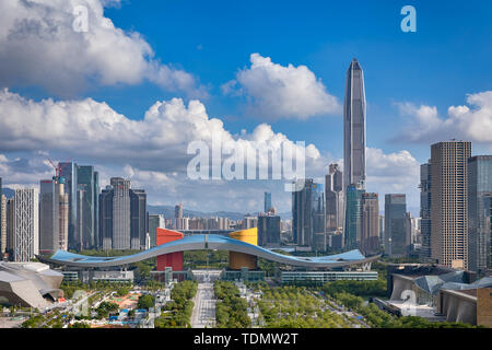 Ping An Financial Building, Shenzhen Futian CDB dans Banque D'Images