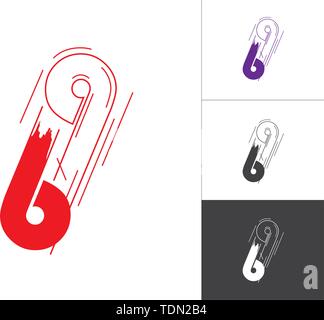 Nombre initial 69 Ligne Logo Concept en vecteur. Numéro de modèle de conception moderne du logo en couleur rouge et violet. Numéro 69 à l'intérieur de ce éléments dessins Illustration de Vecteur