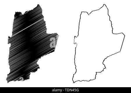 Région d'Antofagasta (République du Chili, les divisions administratives du Chili) map vector illustration, croquis gribouillis d'Antofagasta site Illustration de Vecteur