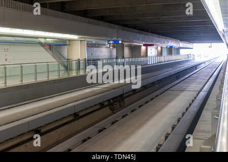 De l'aéroport de Shanghai Pudong Gare de chemin de fer Banque D'Images