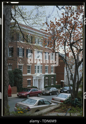 Vue en perspective de l'ouest (avant) de l'élévation (vue en double des HABS DC-764-2) - 1617 29e Rue, au nord-ouest (maison), Washington, District of Columbia, DC Banque D'Images