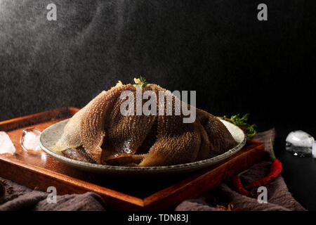 Ingrédients porc, hot pot la gorge jaune, mille-feuilles de boeuf, du ventre de la couche croquante, ventre poilu Banque D'Images