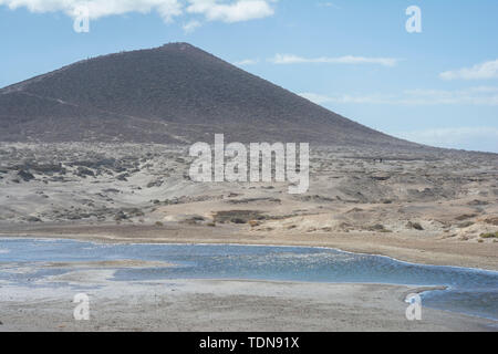 Red Mountain, Montana Roja, Tenerife, Canaries, l'Atlantique, El Medano, Espagne Banque D'Images